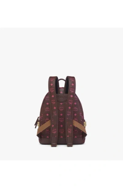 Mcm Small Stark Side Studs Backpack In Brown