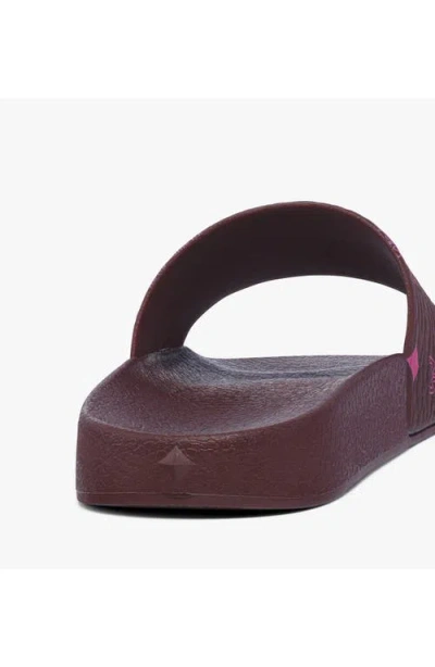 Mcm Monogram Print Rubber Slides In Brown