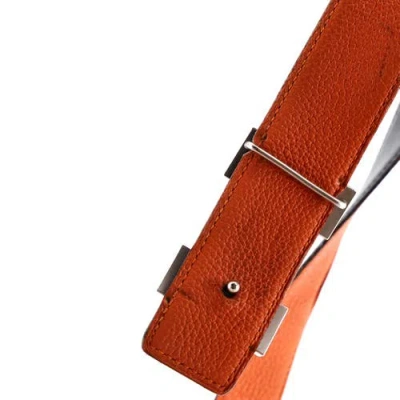 Pre-owned Hermes  Hermes Constance Reversible Belt Leather Medium In Black