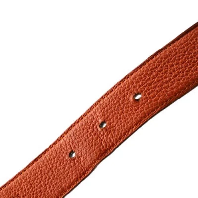 Pre-owned Hermes  Hermes Constance Reversible Belt Leather Medium In Black