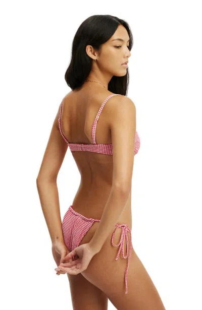Body Gathered Thin Strap Balconette Bikini Top In Multi