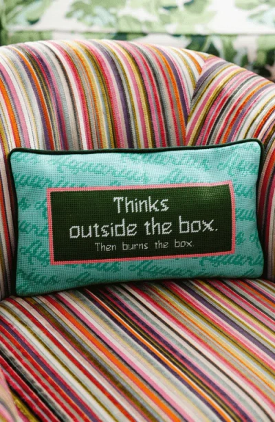 Furbish Aquarius Needlepoint Pillow In Multi