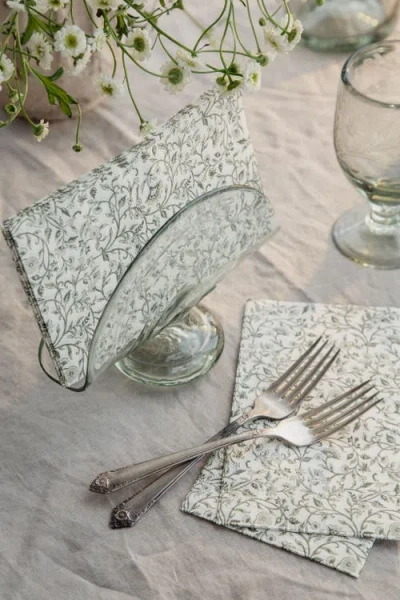 Villa Lua Home Handblown Napkin Holder In Neutral