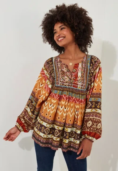 Joe Browns Blouson Sleeve Beaded Tunic In Multi