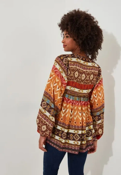 Joe Browns Blouson Sleeve Beaded Tunic In Multi