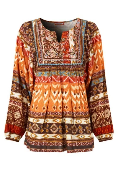 Joe Browns Blouson Sleeve Beaded Tunic In Multi