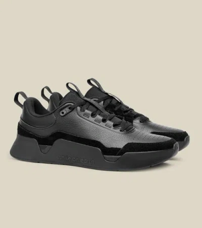 While On Earth™ Leather Trainer In Black