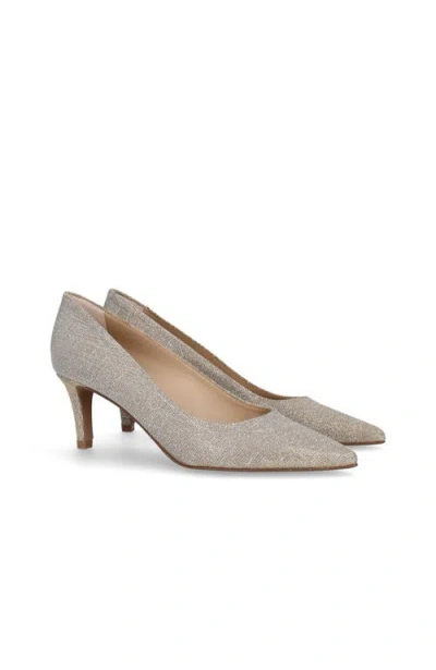Mascaro Glitzy Mid Heel Pump In Brown