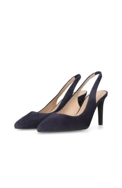 Mascaro Suede Pointed Toe Slingback In Blue