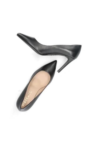 Mascaro Leather Pointed Toe Pump In Black