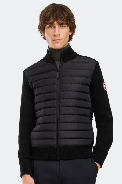 Canada Goose Down-merino Wool Hybridge Puffer Jacket In Black