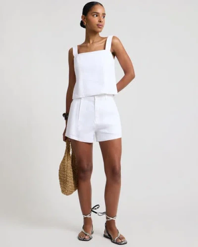 Onia Open Back Shell Top In White