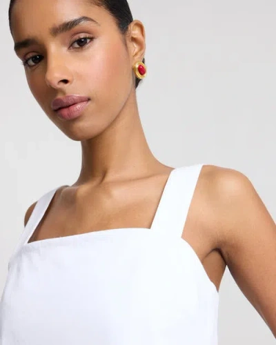 Onia Open Back Shell Top In White