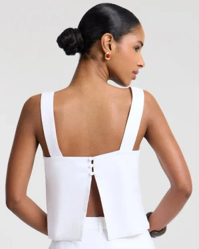 Onia Open Back Shell Top In White