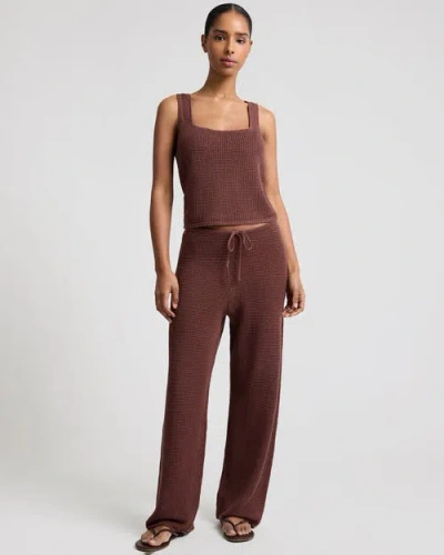 Onia Knit Drawstring Pant In Brown In Brown