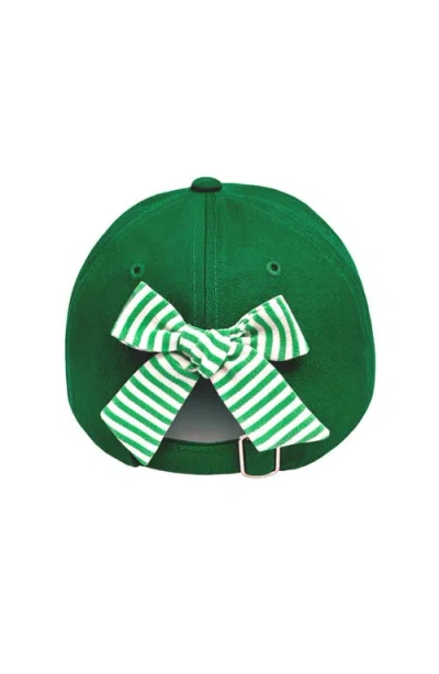 Bits & Bows Golf Bow Baseball Hat In Green