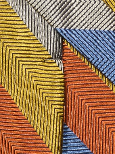 Paul Fredrick Patterned Woven Silk Tie In Multi