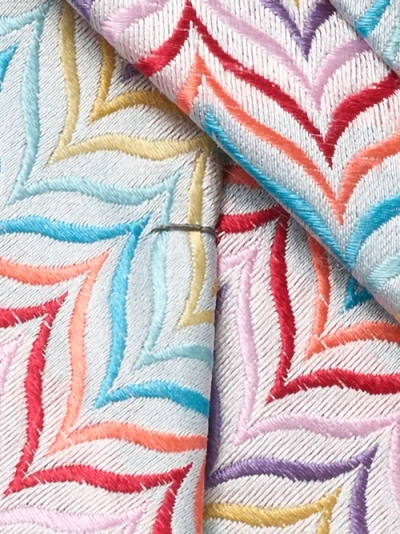 Paul Fredrick Patterned Woven Silk Tie In Multi