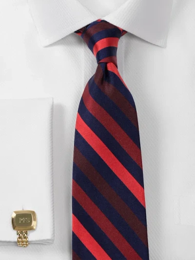 Paul Fredrick Patterned Woven Silk Tie In Multi