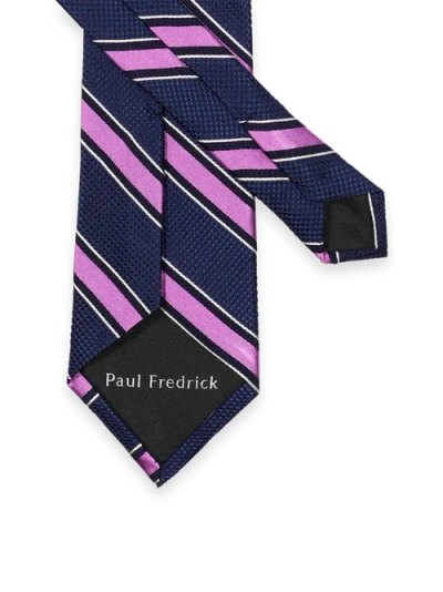 Paul Fredrick Patterned Woven Silk Tie In Multi