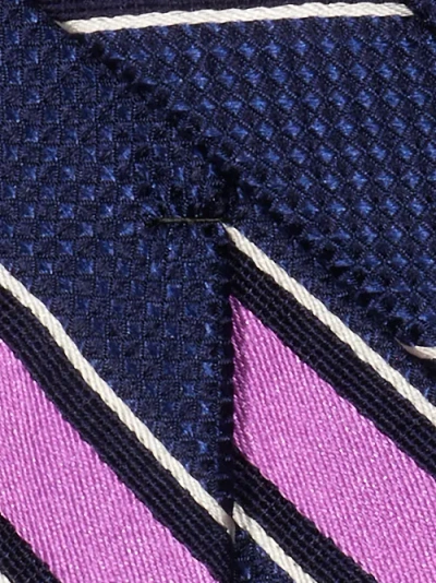 Paul Fredrick Patterned Woven Silk Tie In Multi