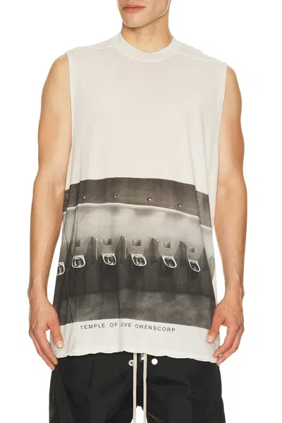 Rick Owens Jumbo Printed Cotton Jersey Tank Top In Neutral