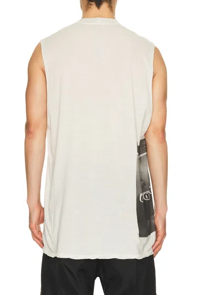 Rick Owens Jumbo Printed Cotton Jersey Tank Top In Neutral