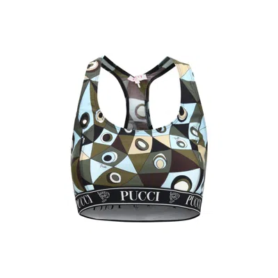 Pucci Bicolor Polyamide Top In Multi