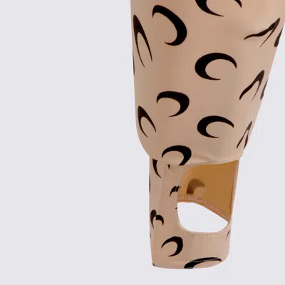 Marine Serre Recycled Moon Jersey Stirrup Leggings In Neutral