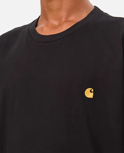 Carhartt American Script Embroidered Logo T-shirt In Black