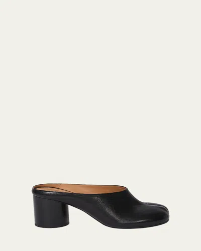 Maison Margiela Mule Tabi In Pelle In Black