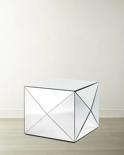 Reflections Copenhagen Envelope Mirror Table, Small In White
