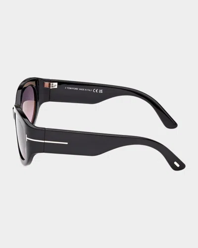 Tom Ford Arizona 53mm Gradient Rectangular Sunglasses In Pink