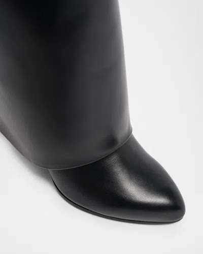 Givenchy Black Sandals With Logo Plaque On The Front And High Wedge Heel In Leather Woman