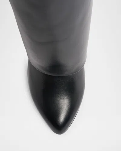 Givenchy Black Sandals With Logo Plaque On The Front And High Wedge Heel In Leather Woman