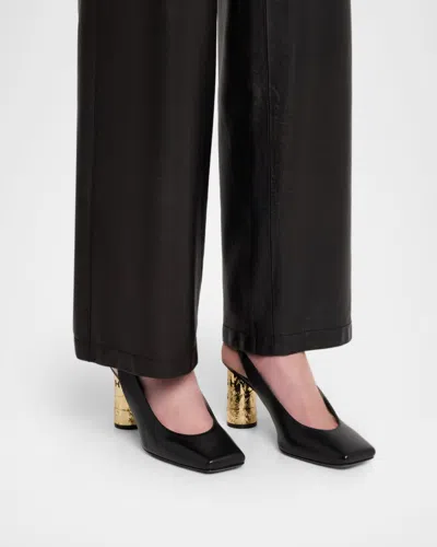 Givenchy Tape 85 Leather Slingback Pumps In Black
