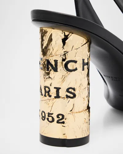 Givenchy Tape 85 Leather Slingback Pumps In Black
