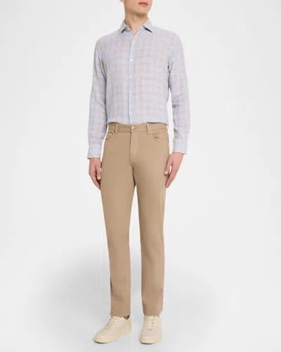 Peter Millar Milo Check-pattern Shirt In Blue