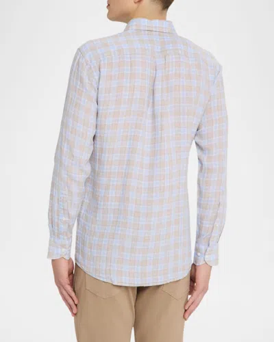 Peter Millar Milo Check-pattern Shirt In Blue