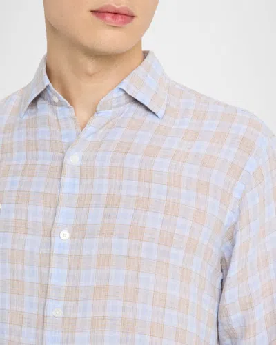 Peter Millar Milo Check-pattern Shirt In Blue