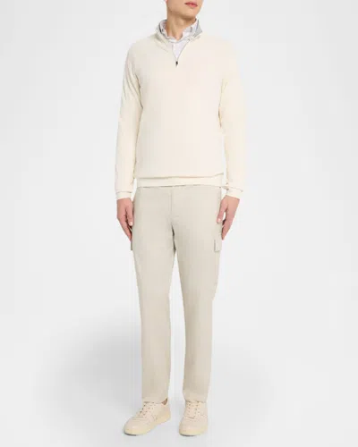 Peter Millar Crown Comfort Stripe Pullover Sweater In White