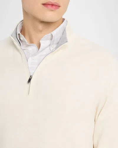 Peter Millar Crown Comfort Stripe Pullover Sweater In White