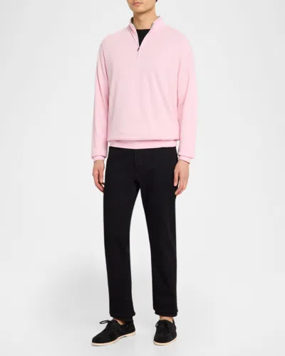 Peter Millar Crown Comfort Stripe Pullover Sweater In Pink
