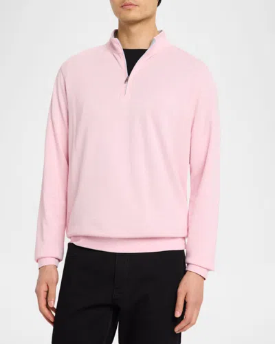 Peter Millar Crown Comfort Stripe Pullover Sweater In Pink