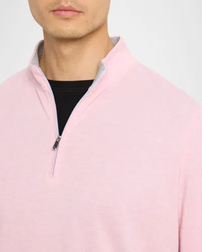 Peter Millar Crown Comfort Stripe Pullover Sweater In Pink