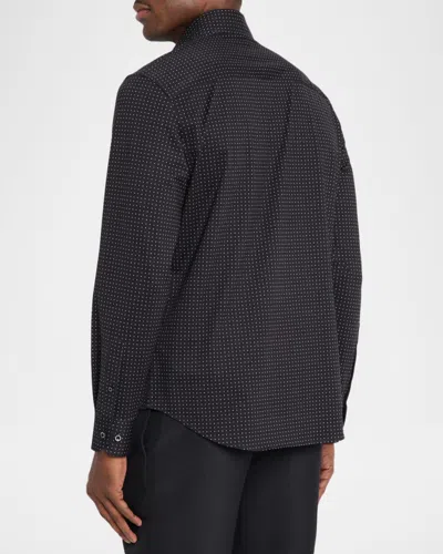 Bugatchi Devon Ooohcotton® Micro Dot Print Button-up Shirt In Neutral