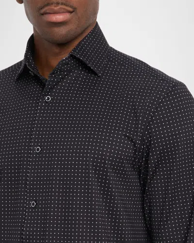 Bugatchi Devon Ooohcotton® Micro Dot Print Button-up Shirt In Neutral