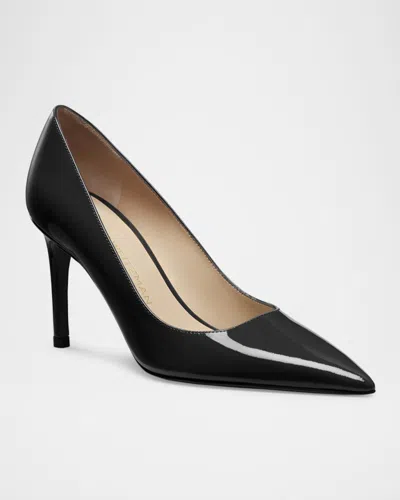 Stuart Weitzman 75mm Stuart Power Pointed-toe Stiletto Pumps In Black