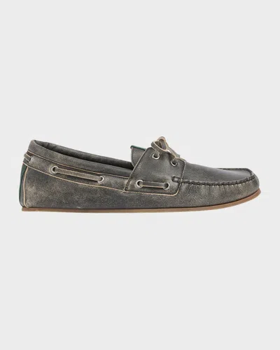Gucci Gg Logo Leather Loafer In Gray