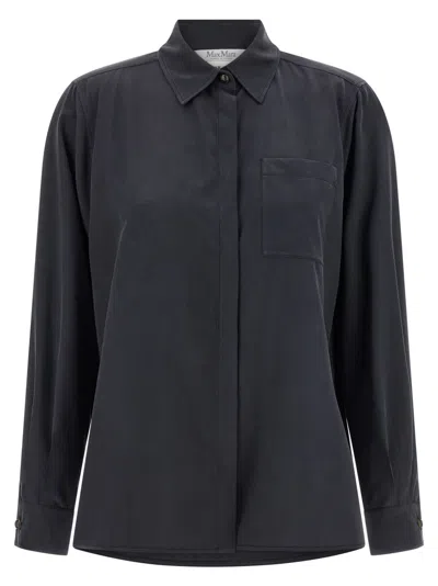 Max Mara Mxmsiamese Collared Shirt Long Sleeves Pocket In Multi